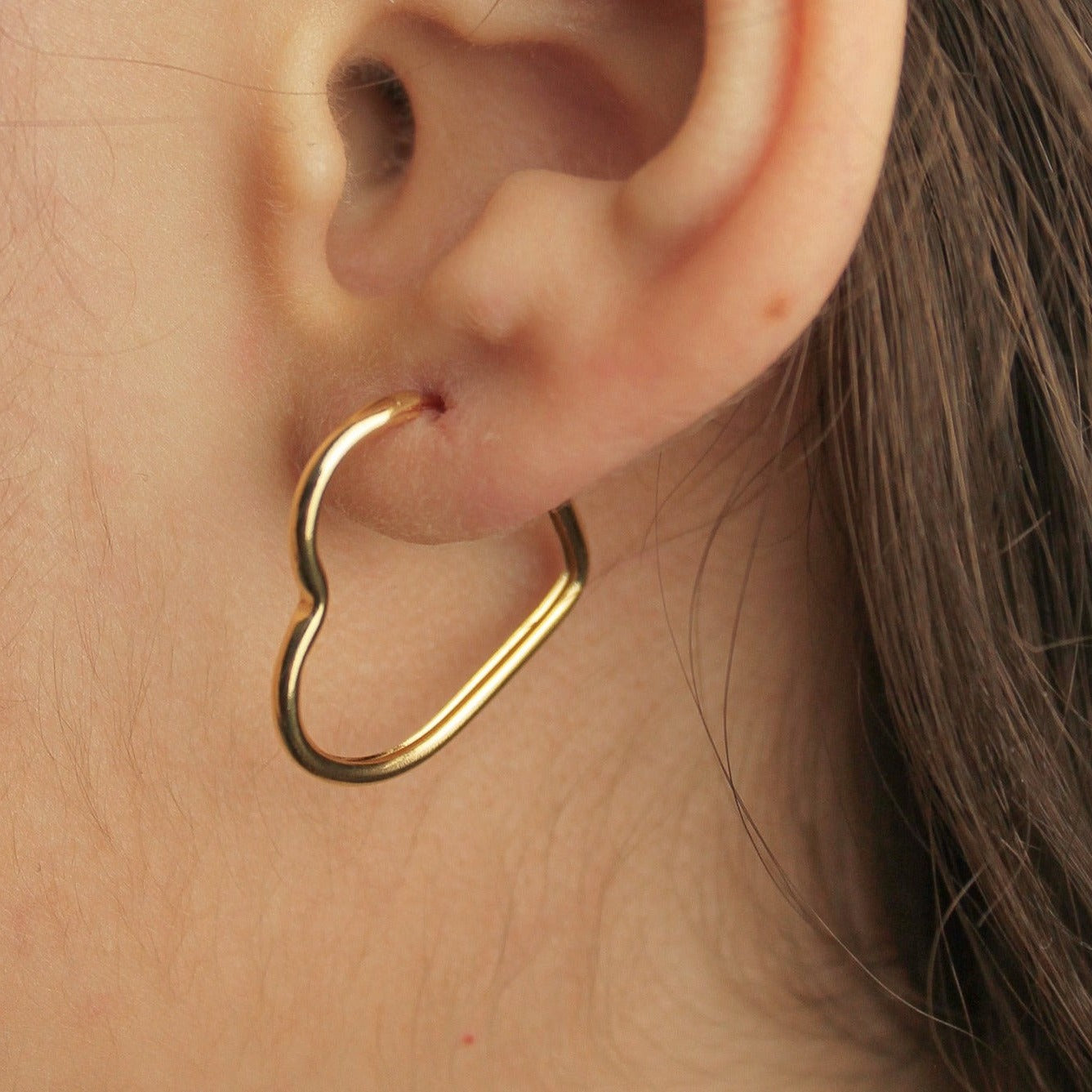 Brinco Coração Argola