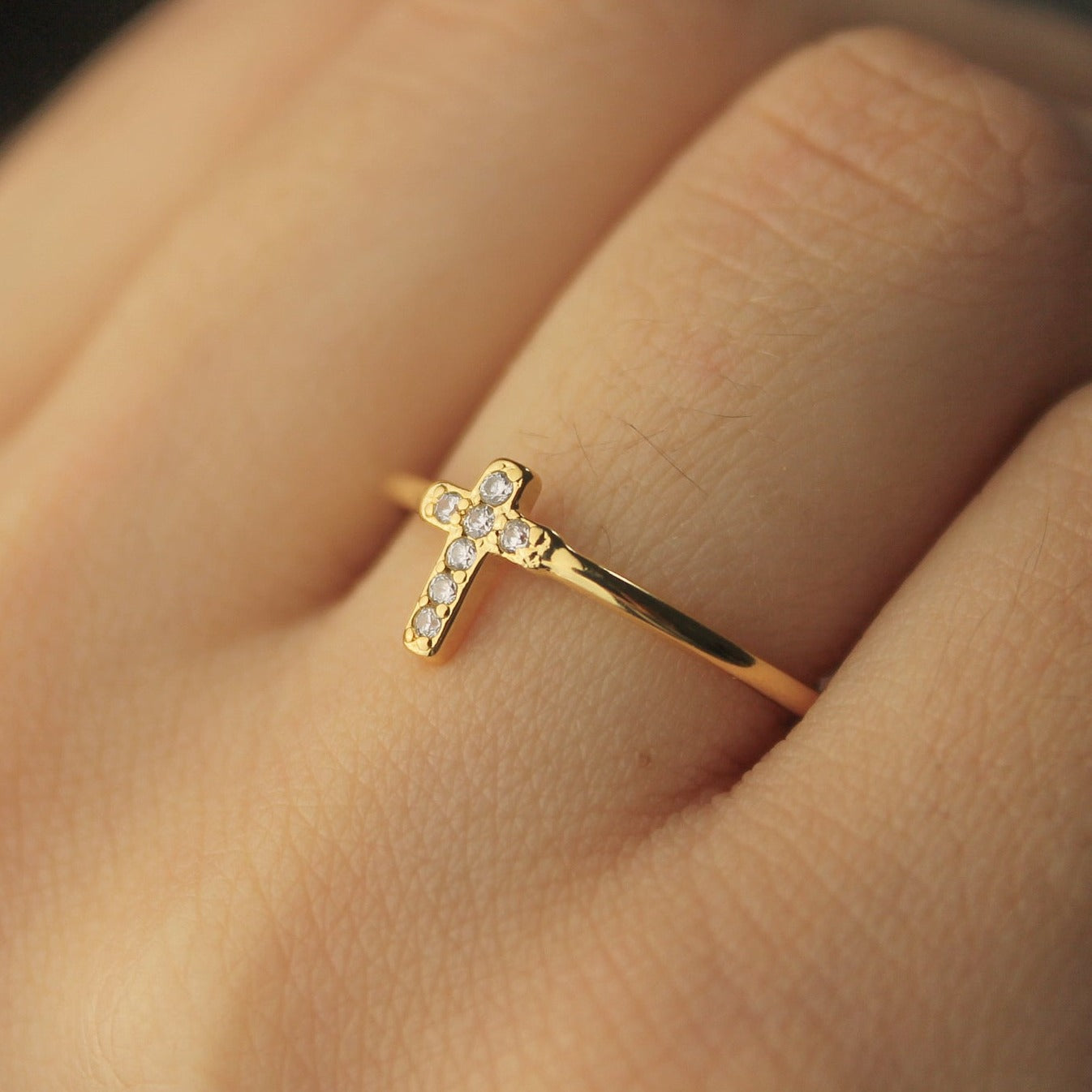 Anel Cruz Zircônia