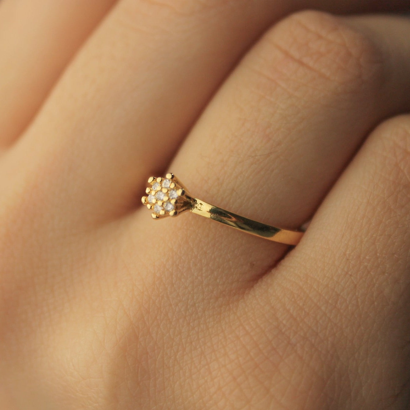 Anel Solitário Chuveirinho